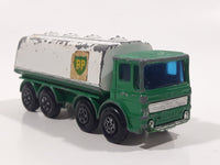 Vintage 1970 Lesney Matchbox Series Ergomatic Cab Leyland Petrol Tanker Fuel Truck BP British Petroleum Green Die Cast Toy Car Vehicle Made in England