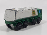 Vintage 1970 Lesney Matchbox Series Ergomatic Cab Leyland Petrol Tanker Fuel Truck BP British Petroleum Green Die Cast Toy Car Vehicle Made in England