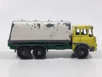 Vintage 1965 Lesney Matchbox Series No. 25 Petrol Tanker BP British Petroleum Yellow and Green Die Cast Toy Car Vehicle with Tilting Cab Made in England