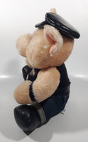1992 Play By Play Harley Davidson Motor Cycles 10" Tall Pig in Leather Biker Clothing Stuffed Animal Plush Plushy