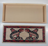 Vintage Clarence A. Wells Port Simpson, B.C. Aboriginal Art Wood Box with Sliding Lid