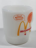 Vintage Anchor Hocking Fire King McDonald's "Good Morning Canada" White Milk Glass Coffee Mug Cup