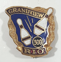 Grandview RIO 300 Game Bowling Award Enamel Metal Lapel Pin