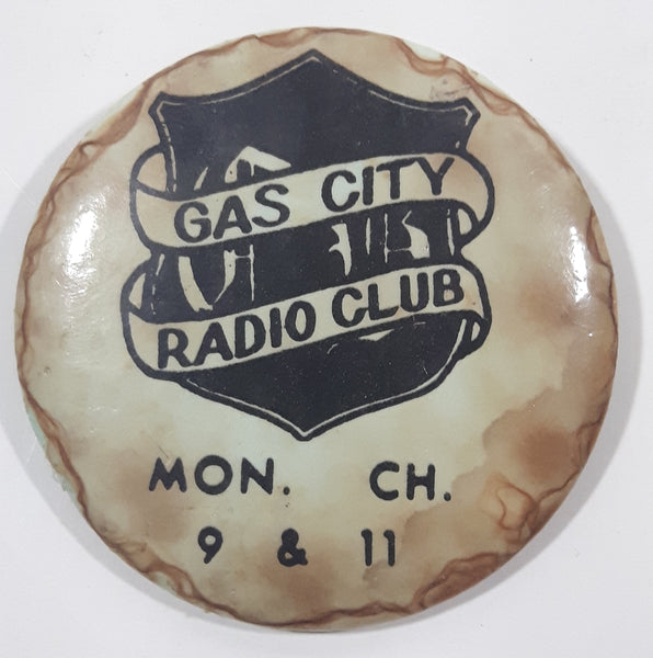 Gas City Radio Club Mon. Ch. 9 & 11 Metal Button Pin