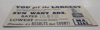 Vintage Vancouver Sun Want Ads Ink Blotter Paper Advertising Card