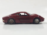 Shinsei Mini Power No. 405 Ferrari Dino 1/37 Scale Painted Dark Red Die Cast Toy Car Vehicle with Opening Doors