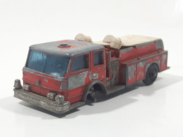 Vintage 1966 Lesney Matchbox Series No. 29 Denver Fire Pumper Truck Red Die Cast Toy Car Vehicle Made in England