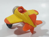 Vintage Buddy L Sky Racer Single Propeller One-Seater Airplane Yellow and Orange Die Cast Toy Aircraft Made in Japan