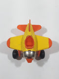 Vintage Buddy L Sky Racer Single Propeller One-Seater Airplane Yellow and Orange Die Cast Toy Aircraft Made in Japan