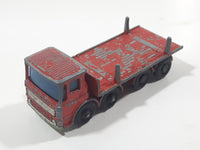 Vintage 1970s Lesney Matchbox Series Ergomatic Cab Pipe Truck Red Die Cast Toy Car Vehicle Made in England