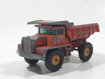 Vintage 1968 Lesney Matchbox Series No. 28 Mack Dump Truck Orange Die Cast Toy Car Vehicle