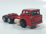 Vintage Yatming Ford F600 Cabover Semi Truck Tractor Rig Red Die Cast Toy Car Vehicle