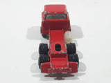 Vintage Yatming Ford F600 Cabover Semi Truck Tractor Rig Red Die Cast Toy Car Vehicle