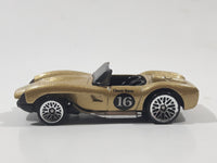 1998 Hot Wheels Ferrari 250 Metallic Gold Die Cast Toy Car Vehicle