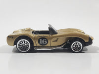 1998 Hot Wheels Ferrari 250 Metallic Gold Die Cast Toy Car Vehicle