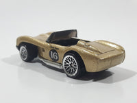 1998 Hot Wheels Ferrari 250 Metallic Gold Die Cast Toy Car Vehicle