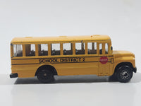 2010 Maisto Fresh Metal School District 2 School Bus Yellow Die Cast Toy Car Vehicle