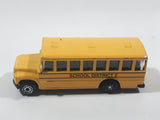 2010 Maisto Fresh Metal School District 2 School Bus Yellow Die Cast Toy Car Vehicle