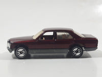 1994 Hot Wheels Mercedes 380 SEL Metalflake Dark Red Die Cast Toy Luxury Car Vehicle