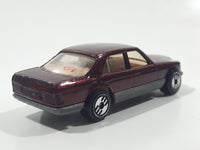 1994 Hot Wheels Mercedes 380 SEL Metalflake Dark Red Die Cast Toy Luxury Car Vehicle