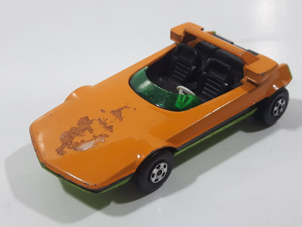 Vintage 1971 Lesney Matchbox Super Kings No. K-31 Bertone Runabout Orange and Green Die Cast Toy Car Vehicle