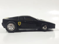 1987 Mattel Arco Ferrari Testarossa Black Pull Back Die Cast Toy Car Vehicle