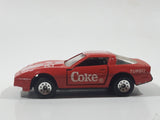 1988 Hartoy Coca Cola Coke Soda Pop Chevrolet Corvette Red Team Turbo Die Cast Toy Car Vehicle with Opening Doors