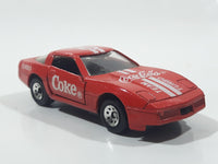 1988 Hartoy Coca Cola Coke Soda Pop Chevrolet Corvette Red Team Turbo Die Cast Toy Car Vehicle with Opening Doors