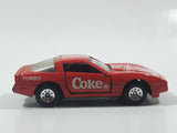 1988 Hartoy Coca Cola Coke Soda Pop Chevrolet Corvette Red Team Turbo Die Cast Toy Car Vehicle with Opening Doors