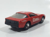 1988 Hartoy Coca Cola Coke Soda Pop Chevrolet Corvette Red Team Turbo Die Cast Toy Car Vehicle with Opening Doors