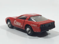 1988 Hartoy Coca Cola Coke Soda Pop Chevrolet Corvette Red Team Turbo Die Cast Toy Car Vehicle with Opening Doors