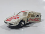 1988 Hartoy Coca Cola Coke Pontiac Firebird White #2 Die Cast Toy Car Vehicle with Opening Doors