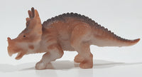 Brown Styracosaurus 3 1/8" Long Dinosaur Toy Figure