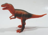 S.H. Orange and Green Raptor 2 3/4" Tall Dinosaur Toy Figure