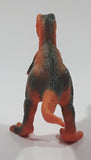 S.H. Orange and Green Raptor 2 3/4" Tall Dinosaur Toy Figure