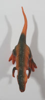 S.H. Orange and Green Raptor 2 3/4" Tall Dinosaur Toy Figure