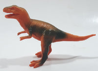 S.H. Orange and Green Raptor 2 3/4" Tall Dinosaur Toy Figure