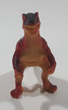 Red Orange Raptor 2 1/4" Tall Dinosaur Toy Figure