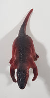 Red Orange Raptor 2 1/4" Tall Dinosaur Toy Figure