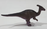 Brown and Purple Parasaurolophus 4 1/2" Long Dinosaur Toy Figure