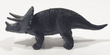 S.H. Black Triceratops 4 1/8" Long Dinosaur Toy Figure