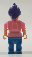 Make it Blocks Girl Figure with Purple Hair Pink Unicorn and Stars Sweater Blue Pants " Tall Toy Figure