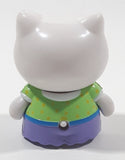 Rare 2003 Bandi Sanrio Hello Kitty School Girl Business Attire 1 7/8" Tall Toy Figure with Removable Snap On Clothes