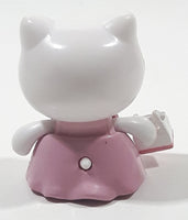 2003 Bandi Sanrio Hello Kitty Collection Fashion Dress Kitty 1 7/8" Tall Toy Figure with Removable Snap On Clothes and Picnic Basket Accessory