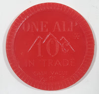 Vintage Alpine Restaurants Bellingham Everett Seattle One Alp 10 Cents Red Plastic Trade Token Coin