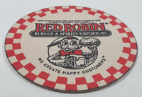 Red Robin Burger & Spirits Emporiums "We Create Happy Customers" 3 1/2" Paper Beverage Coaster