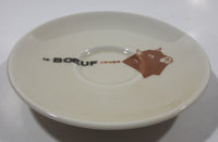Rare Vintage GDA Limoges France le Boeuf rouge 5" Tea Cup Saucer Plate
