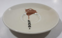 Rare Vintage GDA Limoges France le Boeuf rouge 5" Tea Cup Saucer Plate