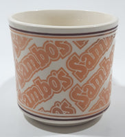 Sambo's Restaurant 3 1/4" Tall Ceramic Coffee Mug Cup Made in USA