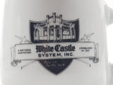 White Castle System Restaurant 'Buy em by the Sack' White 2 7/8" Tall Ceramic Coffee Mug Cup with Ash Tray Bottom